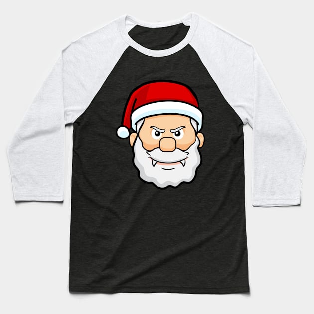 christmas vampire santa claus Baseball T-Shirt by gossiprag